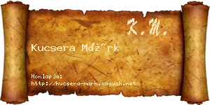 Kucsera Márk névjegykártya