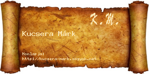 Kucsera Márk névjegykártya