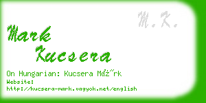 mark kucsera business card